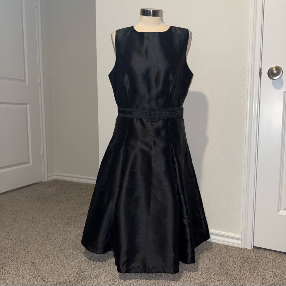 Formal Black Satin Dress
